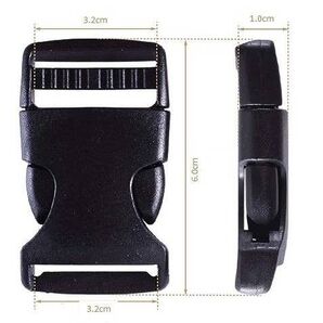 バックル 10個 プラスチック 32mm ワンタッチリリース 黒 ハンドメイド プラスチック