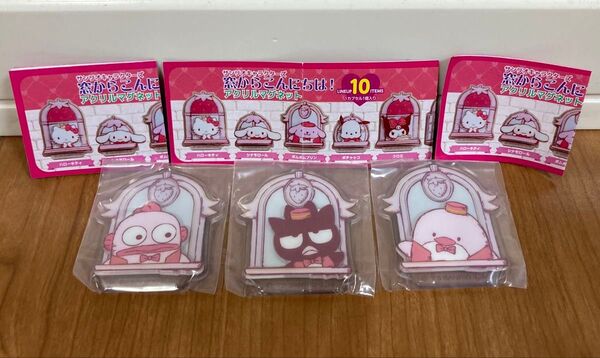 【新品未開封 3種セット】サンリオキャラクターズ 窓からこんにちは! アクリルマグネット