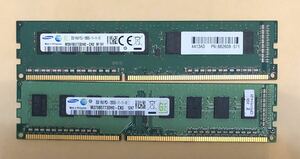 ジャック品　SAMSUNG メモリ2GB 1Rx8 PC3-12800E 2GB 1Rx8 PC3-12800U （2点セット）