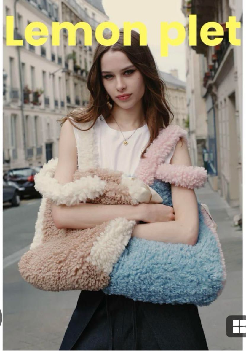 レモンプレット　ピンク、ブルー　トートバック