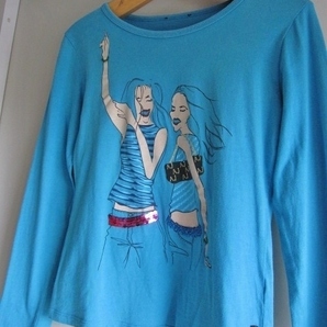 アルマーニジーンズ 長袖 ブランド ロンT トップス レア Tシャツ ブルー