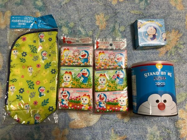ドラえもん グッズまとめ ティッシュ 石けん ペットボトルホルダー 菓子缶