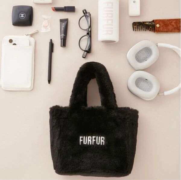 FURFURエコファートートバッグ ブラック