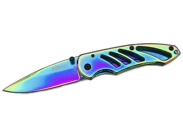 MTech USA フォールディングナイフ 折りたたみナイフ レインボーコート MT-472RB