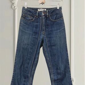 アールト AALTO タックスリムジーンズ コットン インディゴ 38 メンズ レディース ユニセックス