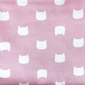*382*ねこのシルエット柄 はぎれ ねこたま