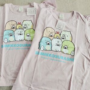 【130サイズ140サイズ◎2枚セット】すみっコぐらし半そでTシャツ 人気のそでフリル おそろい すみっコぐらし 半袖Tシャツ