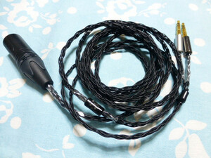 T1 2nd 3rd MDR-Z7 Z1R 錫メッキ 0.08sq 八芯 ブレイド編み込み 200cm XLR4ピンコネクタ (カスタム可) HA-SW01 aventho wired Amiron home