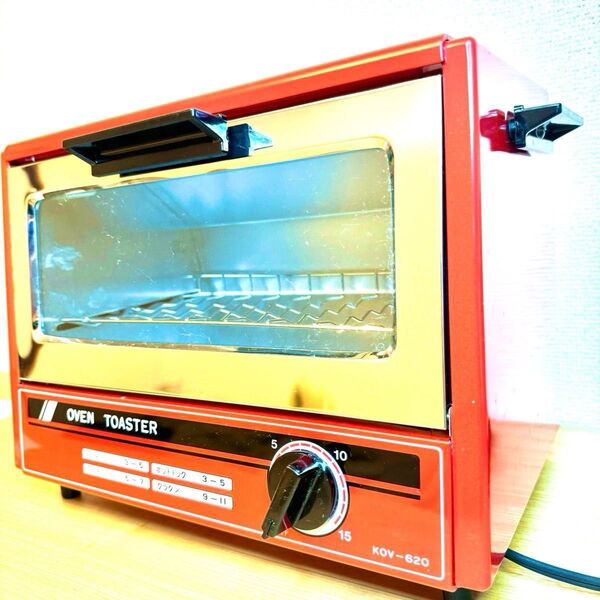 【希少レトロトースター】KOV620 通電確認済み koizumi レトロポップ オーブン 箱付 美品 昭和家電 レッド 限定1