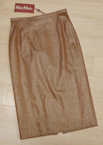  new goods 66%OFF Max Mara Max Mara cotton gyaba Gin skirt Brown 42 size [ free shipping ]