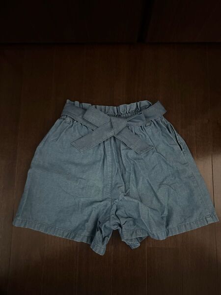 ユニクロ ショートパンツ ハーフパンツ キュロット 110 デニム風