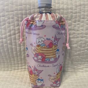 No.323 ちいかわ サンリオ パンケーキ ペットボトルカバー ハンドメイド