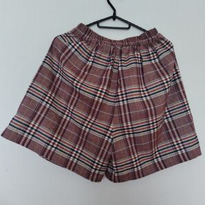SPINNS チェック柄ショートパンツ