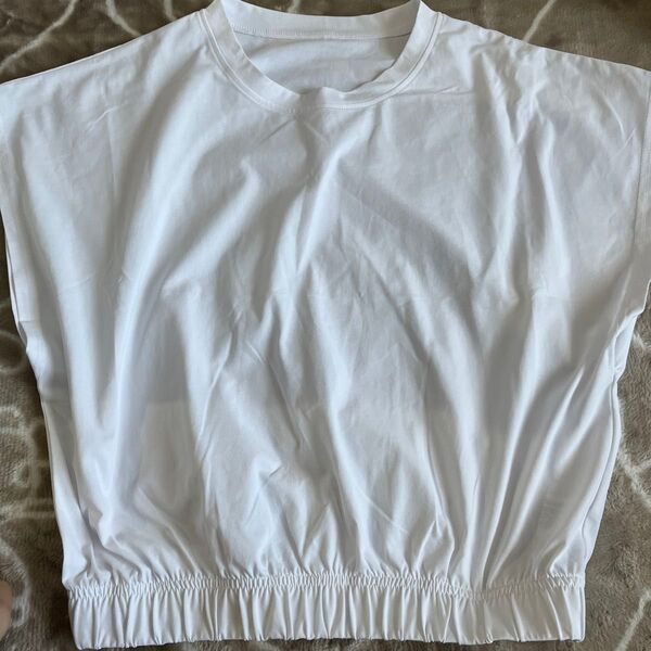 スポーツウェア フレンチスリーブ ホワイト カットソー Tシャツ