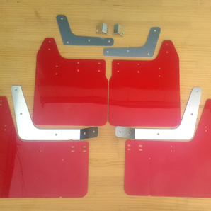 【色変更も承ります】GG系インプレッサワゴン(GGA/GGB)用マッドフラップ(マッドガード)一台分(赤色)/STi互換品【全国送料0円】
