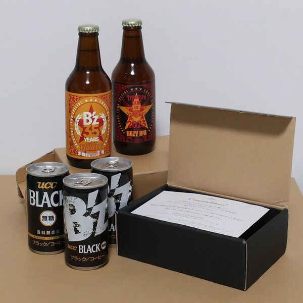 鑑賞用 未開封 B'z Treasure Land 2023 ビールビン UCC 缶コーヒー グッズ