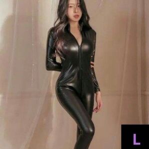 L キャットスーツ ボディスーツ コスプレ キャッツアイ セクシー 全身 峰不二子