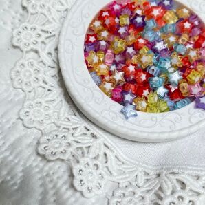 No.30カラフル星アクリルパーツ30g