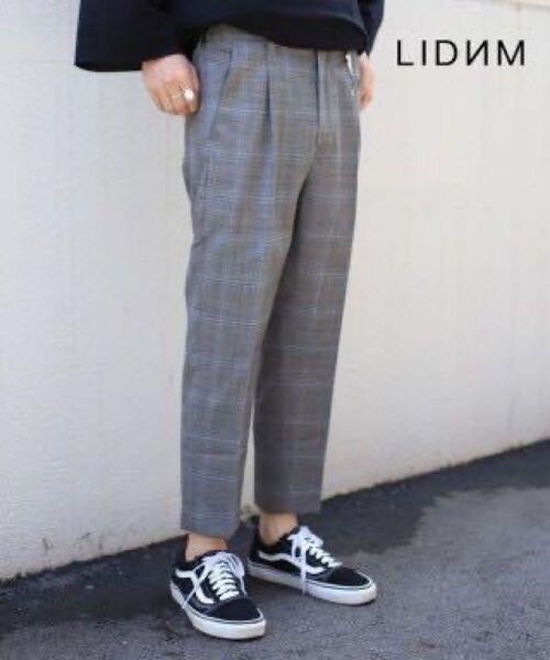 LIDNM クラシカルチェックアンクルスラックス