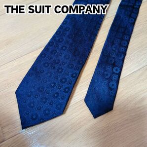 THE SUIT COMPANY ネクタイ ブルー シルク 100% ビジネス