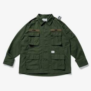 新品 初売り 限定 WTAPS ダブルタップス × NEIGHBORHOOD ネイバーフッド JUNGLE LS / SHIRT. OD M