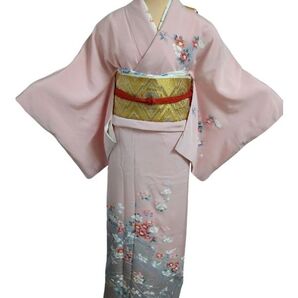 訪問着フルセット 七五三 お宮参り 入学式 着物 袋帯 帯締め 帯揚げ Y164