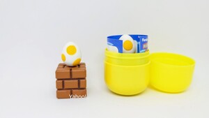 チョコエッグ New スーパーマリオブラザーズ Wii タマゴ+レンガブロック 黄色 フィギュア Nintendo super mario 任天堂 ヨッシー