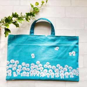 ハンドメイド*トートバッグ《ビションフリーゼ》