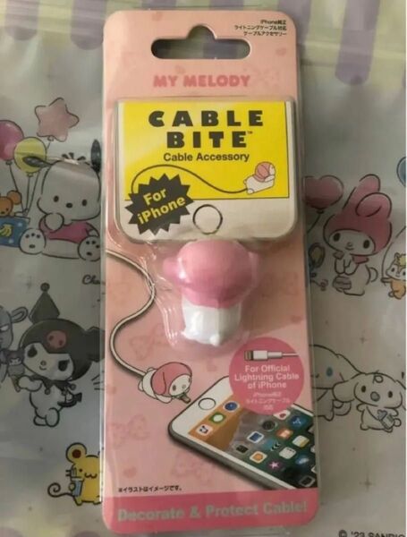 iPhone ケーブルバイト サンリオ マイメロディちゃん(2点1600円)