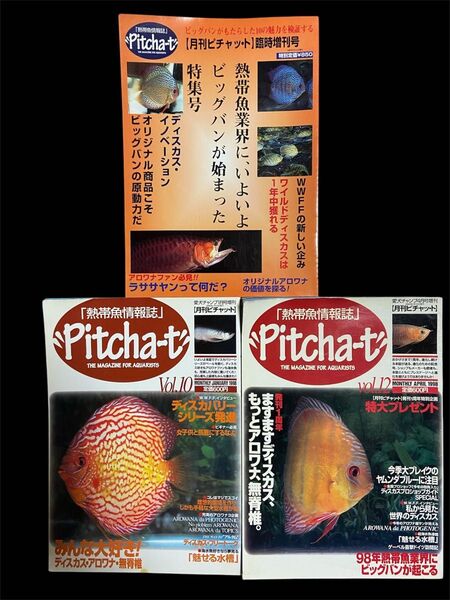 熱帯魚 情報誌 月刊ピチャット vol.10 vol.12 臨時増刊号 3冊セット ディスカス