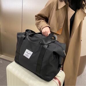 旅行バッグ ボストンバッグ キャリーオン マザーズバッグ 大容量 軽量 ブラック