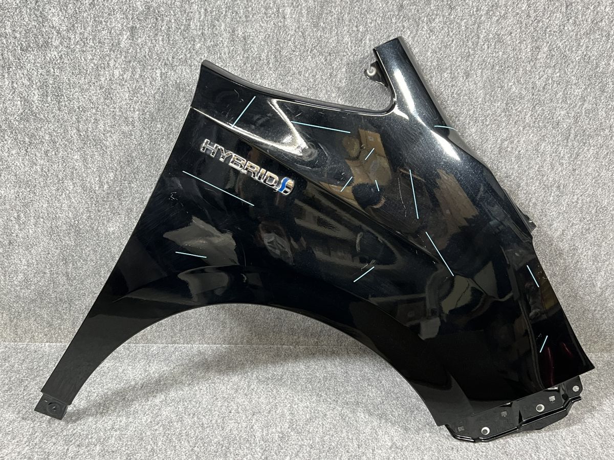 ノア エスクァイア HV ZWR80G ZWR85W 前期/後期 純正 右フェンダー ステップ穴無 53811-28180 黒 ブラック 202 塗装用/変形なし 管理27766