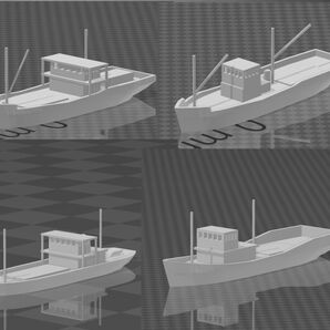民間船セットA+B 1/700 プラモデル ウォーターライン 模型 輸送船 商船 戦艦 巡洋艦 潜水艦