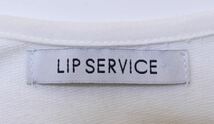 LIP SERVICE リップ サービス カットソー 長袖 ロゴT 深Uネック 白 Fサイズ bnbi k2h0118★_画像6