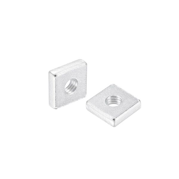 uxcell 正方形ナット 四角いナッツ スクエアナット M3x7mmx2mm 亜鉛メッキ メトリック ねじ山セット 25個入り