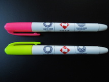 【非売品】　東京 2020 オリンピック パラリンピック 蛍光ペン 2本セット_画像1