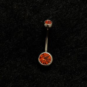 (031) へそピアス 14G ボディピアス サージカルステンレス オレンジ系