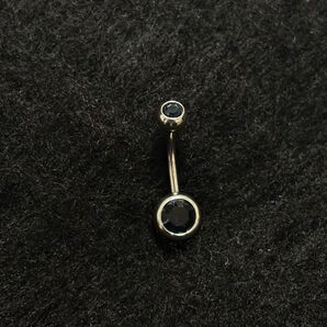 (038) へそピアス 14G ボディピアス サージカルステンレス ネイビー系