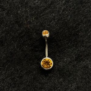 (043) へそピアス 14G ボディピアス サージカルステンレス イエロー系