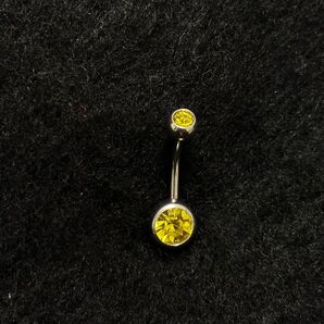 (044) へそピアス 14G ボディピアス サージカルステンレス イエロー系