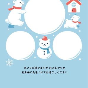 寒中見舞い はがき 印刷(K写真)1枚からOK