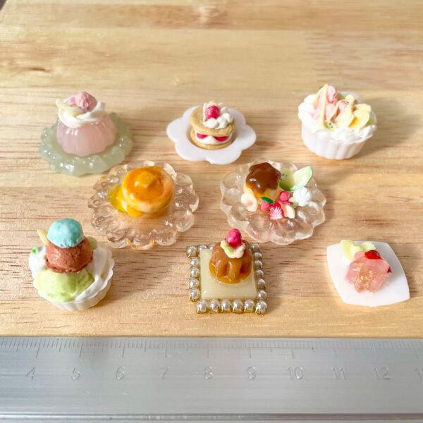 3 ミニチュア ドールハウス ミニチュアスイーツ 樹脂粘土 スイーツ ケーキセット ミニチュアフード ドールハウス
