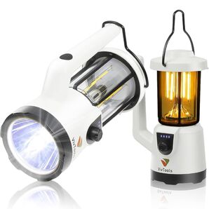 VivTools LEDランタン 懐中電灯 充電式 5000mAh (ホワイト)