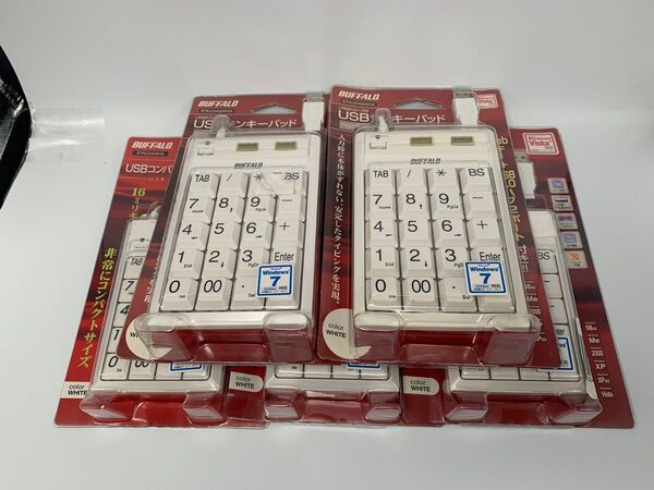 USB接続テンキー5点セット 中古ジャンク品 BUFFALO BTKU2H02WHA BTKU2H04WHA BTKU04WHA