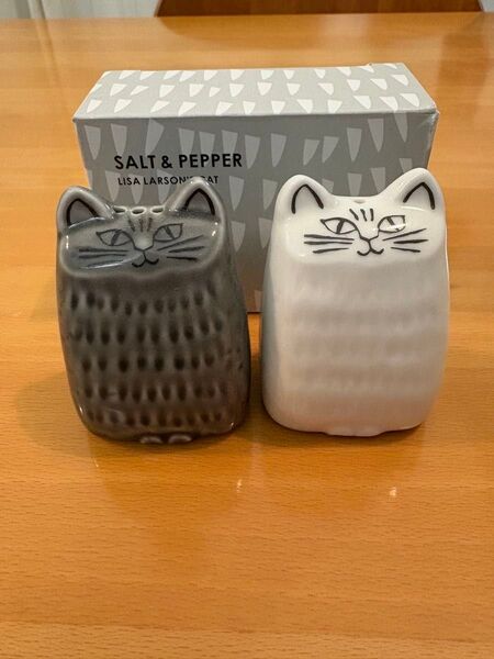 リサラーソン ねこのソルト&ペッパー (白&グレー) 未開封