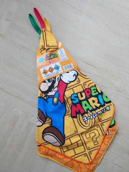 マリオ ループタオル ハンドタオル 入園準備 キッズ 幼児 園児 入学準備 ヨッシー ルイージ 3枚組 セット