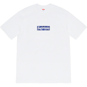 希少★新品本物【白★M】★Bandana Box Logo Tee バンダナ ボックス Tシャツ 正規店購入 シュプリーム 25周年 限定 入手困難 Supreme 19A/W