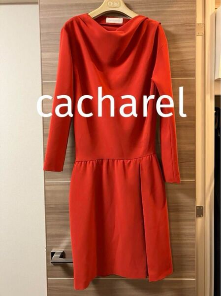 cacharel キャシャレル 膝下丈ワンピース