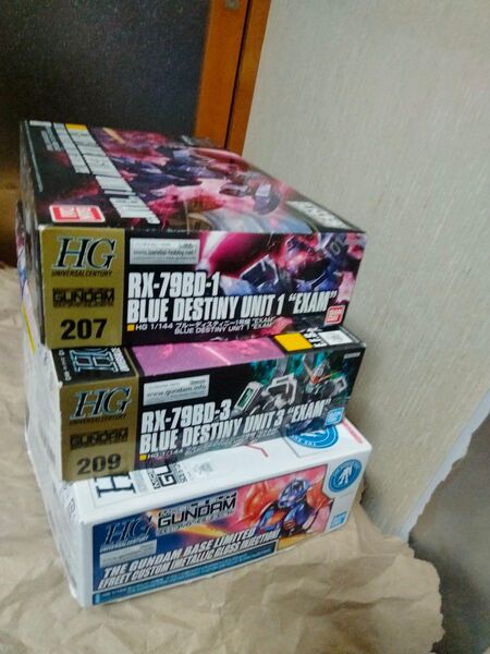 HGブルーデスティニー1号機EXAMHGブルーデスティニー3号機EXAM HGイフリート改 メタリックグロスインジェクション