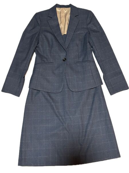 【お値下げ中】秋冬スーツ/perfect suit factory/上下セット/上11号下13号/ネイビー/レディース